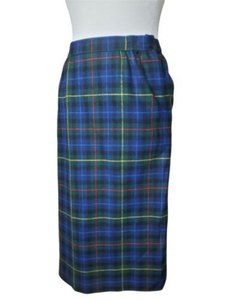 Vintage Pendelton Wool Smith Tartan Plaid Skirt Sz4 Petite Pencil Secretary